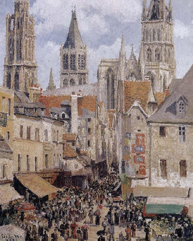 Camille Pissarro The streets of Rouen oil painting image